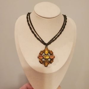 Vintage Double Chain Pendant Necklace